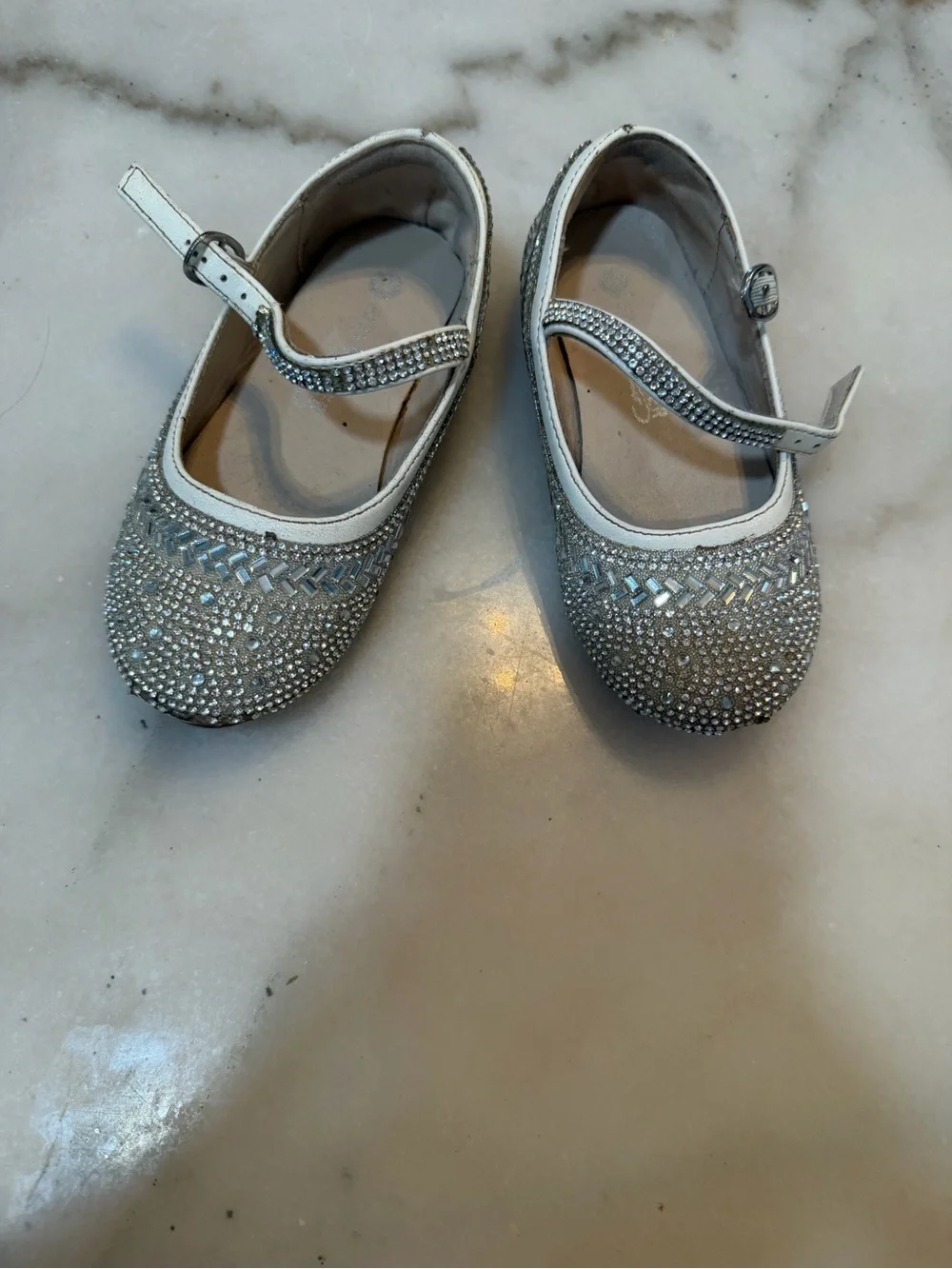 Stride Rite Silver Sparkle Mary Jane Dress Shoes